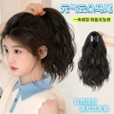 Хвостик, парик, кудрявая заколка-крабик изготовленная из настоящих волос с косичкой