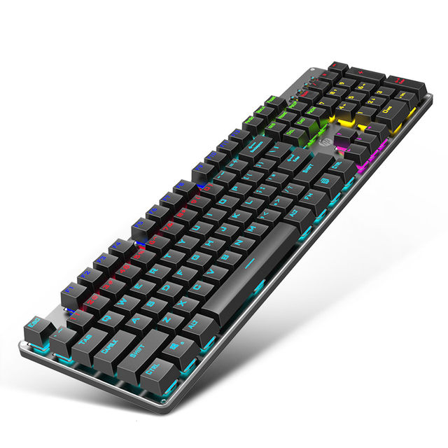 Size : L TONGZHENGTAI Green Axis Technical Keyboard Notebook Desktop Game Esport RGB Lambent Mechanical Keyboard High Speed