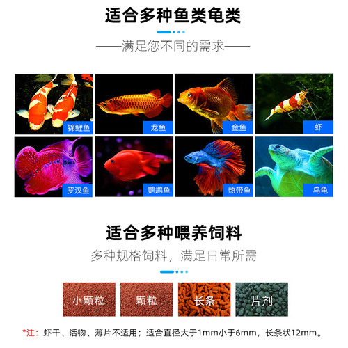 2L自动喂食器大容量室内鱼缸池锦鲤热带鱼龙鱼智能定时投料机促销 - 图1