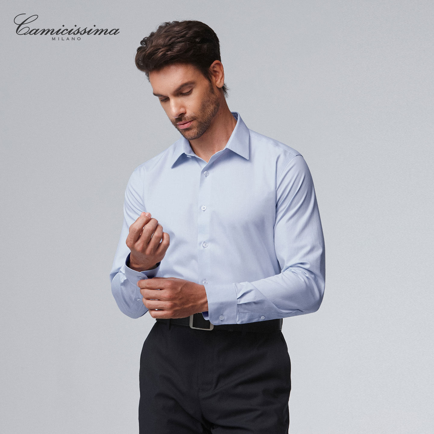 恺米切2025年秋商务休闲男士纯棉免烫长袖衬衫抗皱净色百搭衬衣,淘宝优惠券,粉丝福利购,淘宝优惠卷