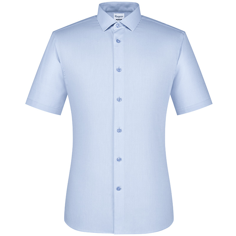 恺米切免烫修身休闲短袖白男感衬衫 camicissima衬衫