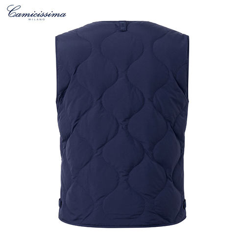 恺米切商务休闲男士双面穿保暖鹅绒马甲背心 - 图1