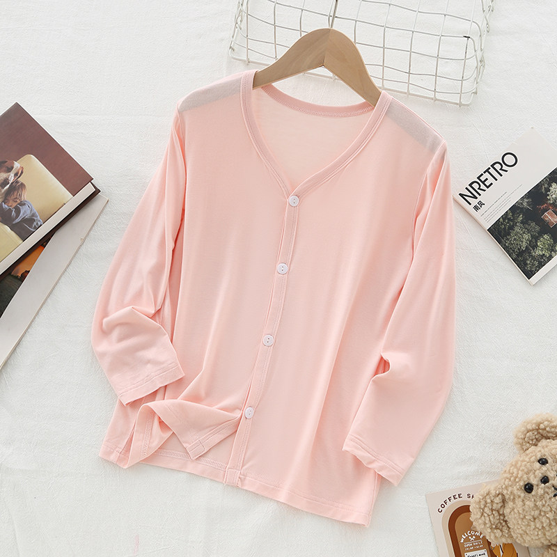 这件好舒服！儿童莫代尔空调服女孩防晒衣女童春夏季薄款开衫男童,淘宝优惠券,粉丝福利购,淘宝优惠卷