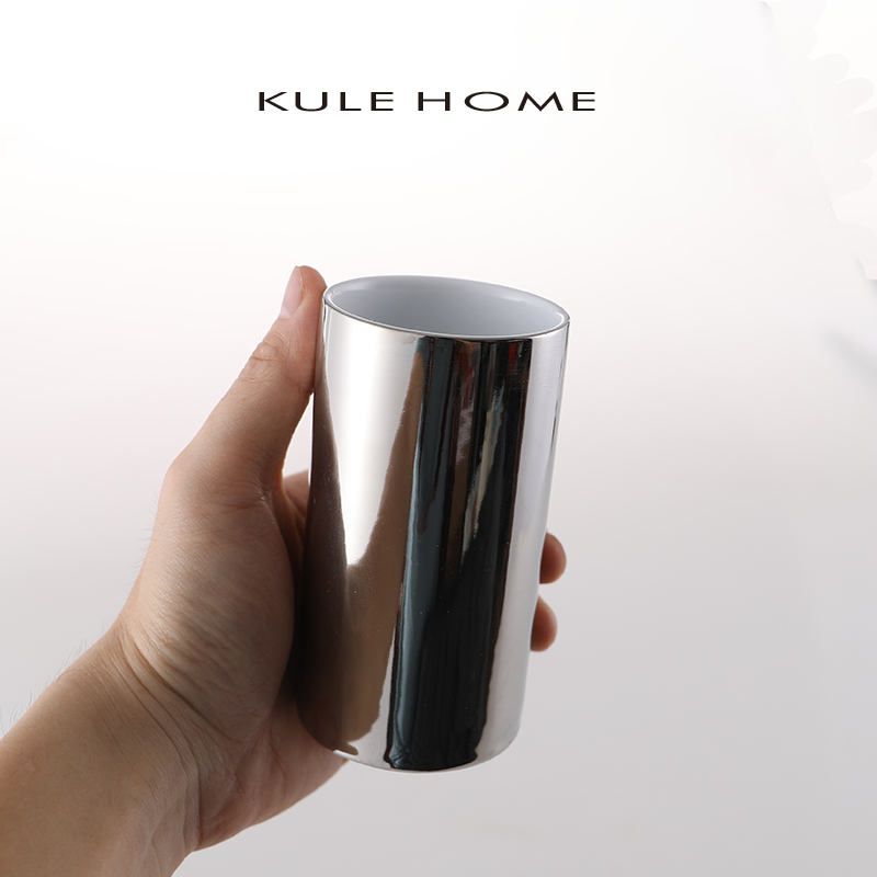 KULE HOME陶瓷按压式洗发水瓶子洗手液沐浴液露分装皂液器乳液瓶-图3