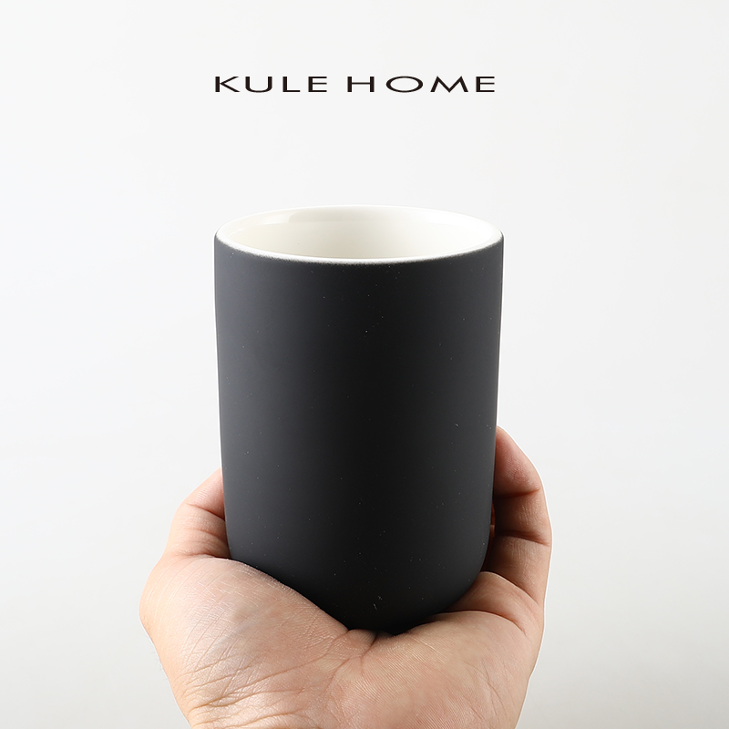 KULE HOME 轻奢陶瓷创意情侣漱口杯刷牙洗漱杯家用杯子网红牙缸杯 - 图0