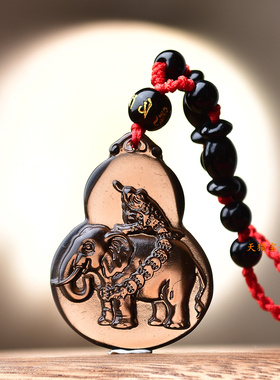 易明开居金蟾拜象吉 贵宏吊坠2026年属龙吉祥佩戴生肖龙项链挂件