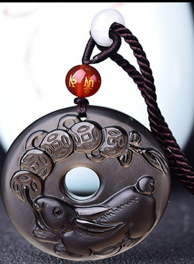 玉兔添福鸿兔大展吊坠