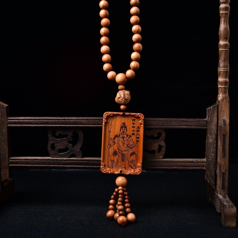 淘运开阁2026年文哲护岁挂饰车挂桃木太岁大将军钥匙扣饰品汽车挂,淘宝优惠券,粉丝福利购,淘宝优惠卷