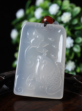 鸿鲤宝吉懿白玉髓吊坠