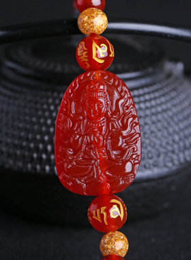 红玛瑙大日如来属羊守护神手链