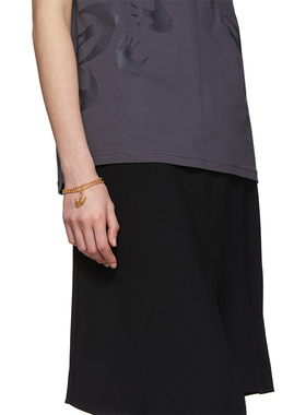 MCQ金色燕子吊坠手链男女通用情侣设计感复古链条手饰