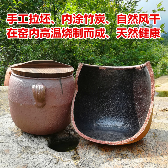 正品老式粗土砂锅炖锅砂罐煲汤家用陶瓷沙罐燃气耐高温小沙锅煨汤 - 图1