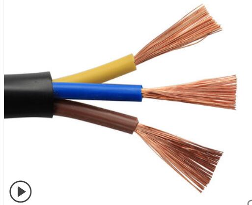 金龙羽电线电缆国标RVV2.3.4.芯/1/1.5/2.5/4/平方黑色护套线包邮