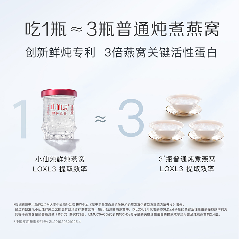 【新版】小仙炖鲜炖燕窝小鲜瓶45g*28瓶月套餐冰糖/无糖孕妇即食