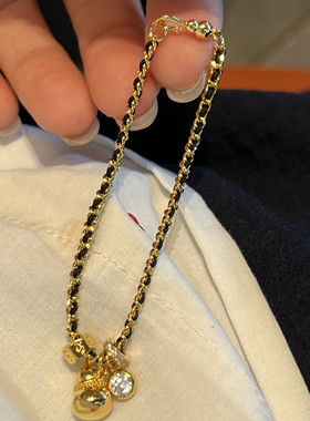 中式国风925银镀金葫芦手链