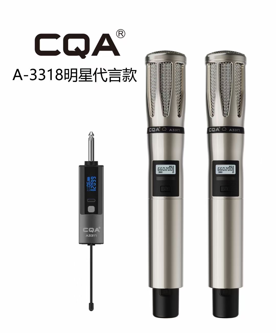 CQA系列无线话筒冷漠代言万能动圈麦主播户外唱歌k歌专业手持话筒 - 图3