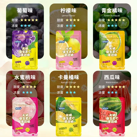 都市牧场无糖薄荷糖清新口气网红接吻口香水果糖清口糖果零食批发 图片 3