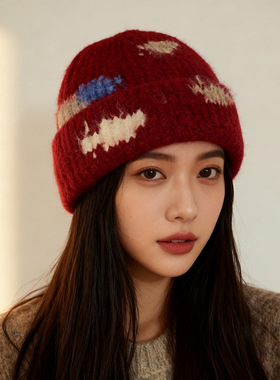 韩版秋冬针织保暖毛线帽