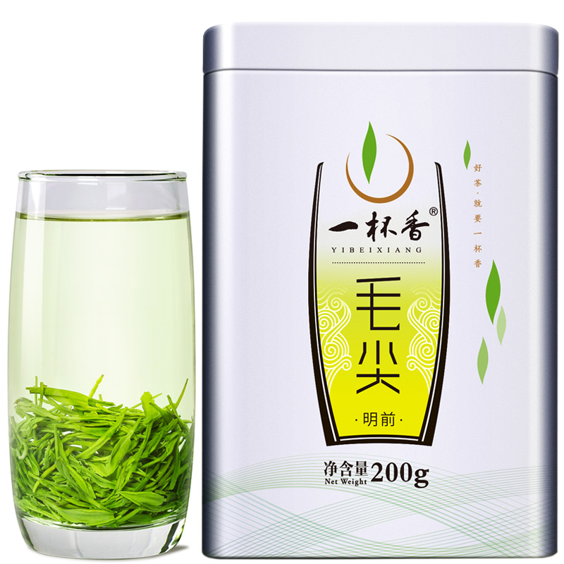 一杯香旗舰店新茶一杯香明前毛尖200g礼盒信阳特产茶叶绿茶春茶散装浓香型3