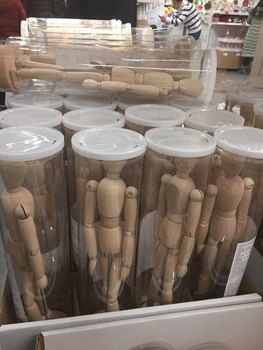 IKEA IKEA Gitdam ໄມ້ puppet joints movable ໄມ້ຮູບຊົງໄມ້ປະດັບຕົກແຕ່ງແບບ DIY ຄວາມສູງ 33cm