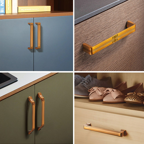 中式拉手柜门家具衣柜把手黄古橱柜柜子抽屉仿古复古小拉手单孔 - 图0