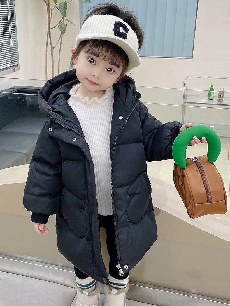 女童羽绒服中长款加厚2025冬装洋气白鸭绒宝宝儿童外套羽绒服过膝,淘宝优惠券,粉丝福利购,淘宝优惠卷