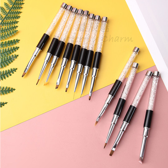 美甲工具套装笔刷12支装彩绘画花笔拉线笔光疗笔扇形渐变笔秋菊笔