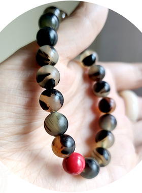 女士羊角简约天然手串手链