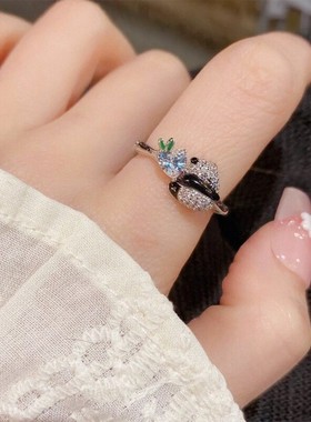 SweetGirl满钻小熊开口戒