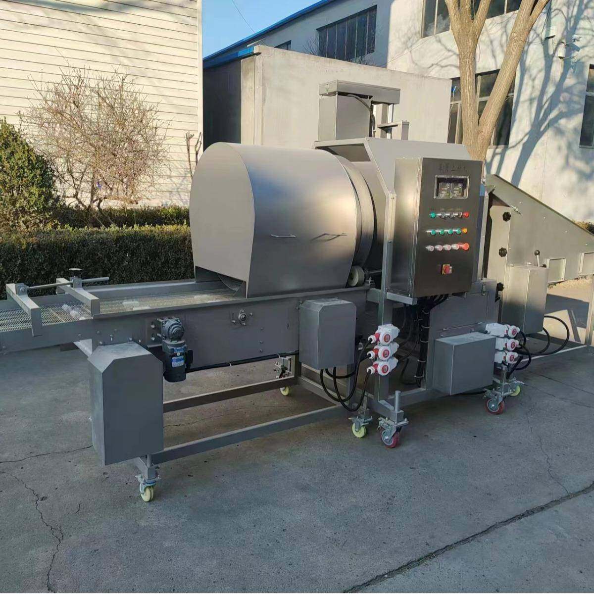 4.t肉块裹粉设备全自动巴沙鱼滚筒式上粉机调理品上浆裹粉机器,淘宝优惠券,粉丝福利购,淘宝优惠卷