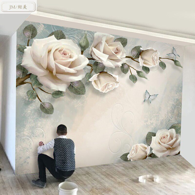 玫瑰壁画壁纸 新人首单立减十元 22年8月 淘宝海外