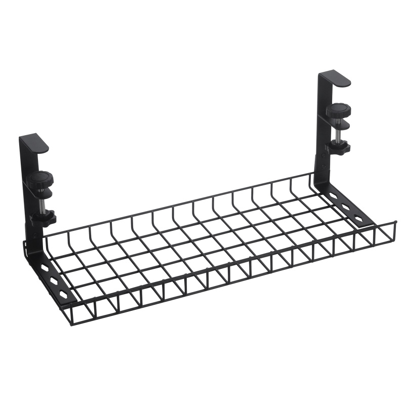 桌底收纳槽路由器排插置物架桌下电线理线器收纳架理线架收纳挂篮