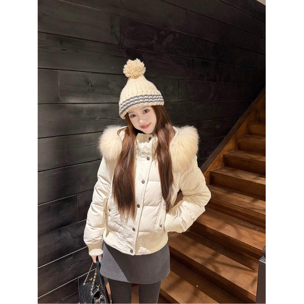 粉色大毛领连帽棉服棉袄外套女冬季小个子短款加绒加厚面包服棉衣,淘宝优惠券,粉丝福利购,淘宝优惠卷