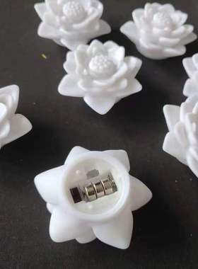 节日供灯七彩莲花灯摆件庙里贡灯