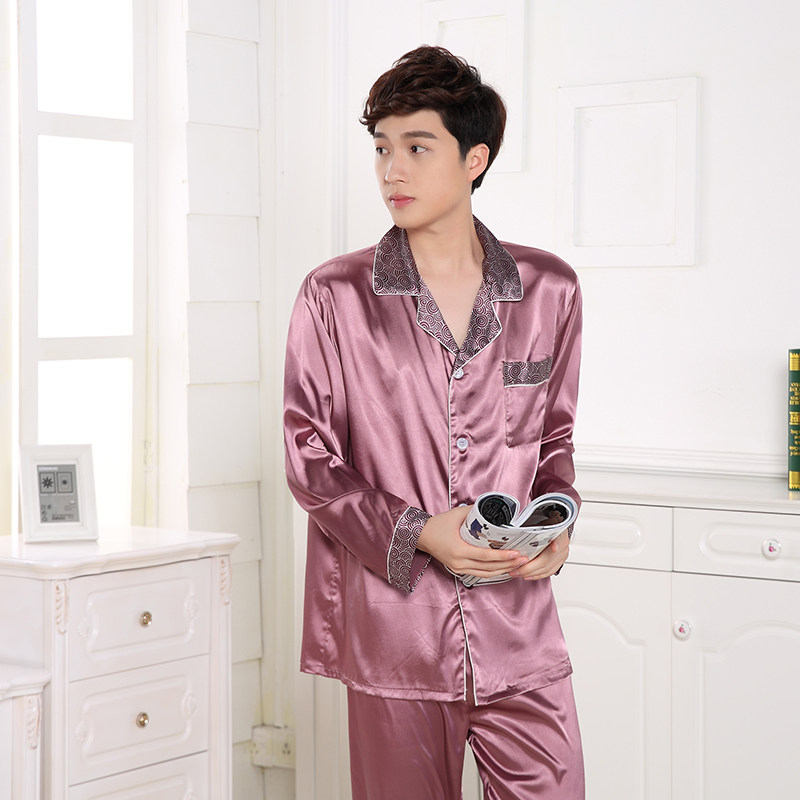 情侣睡衣女春秋季仿真丝睡衣男士长袖套装冰丝绸薄短袖家居服大码,淘宝优惠券,粉丝福利购,淘宝优惠卷