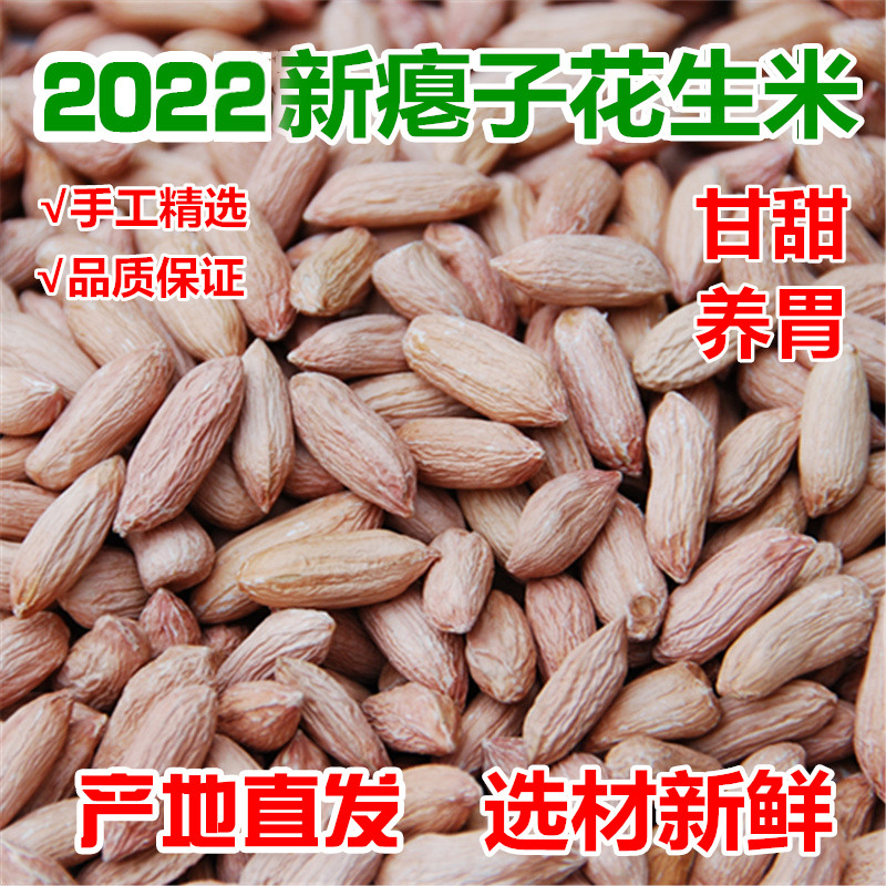 2023新货红皮新大瘪生花生米原味小瘪子小粒花生仁小秕子零食养胃 - 图0