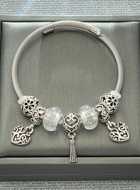 潘家手镯潘多捕梦网拉手链欧美跨境直播手饰可拆卸DIY手串工厂