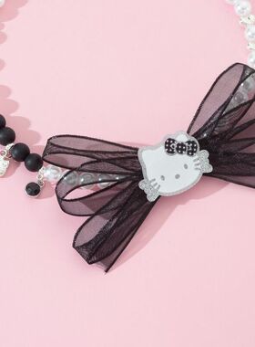 脖颈链项链猫KT网纱DIY调节仿可