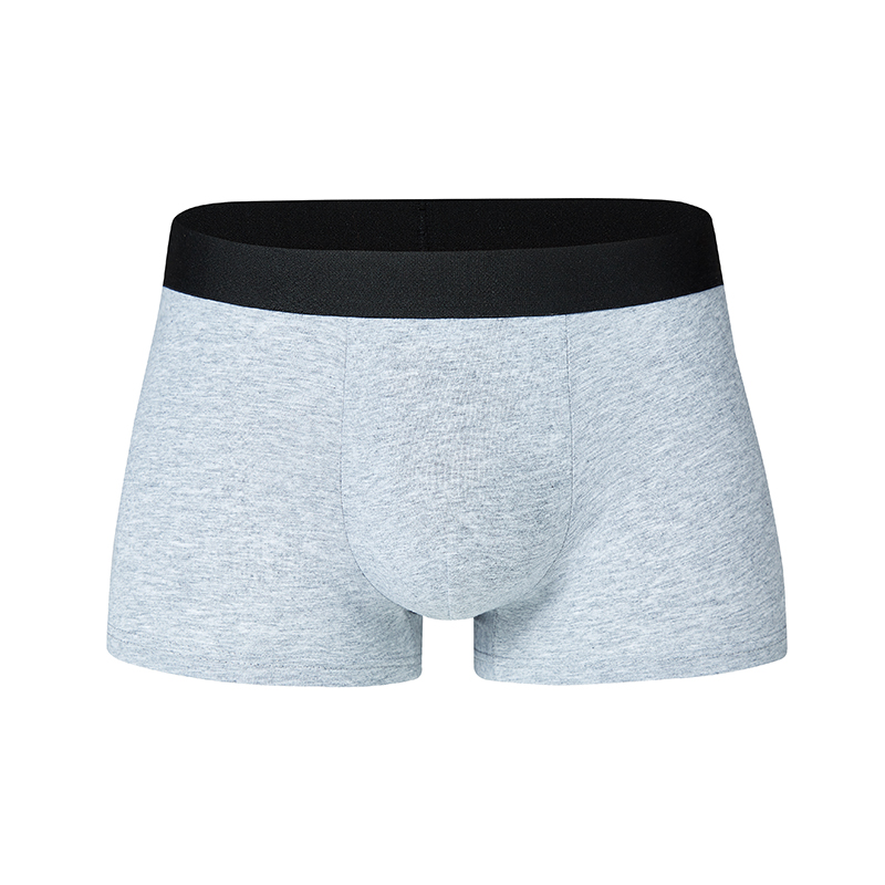 纯棉男士平角裤舒适全棉U凸四角裤头 平脚内裤加大码加肥佬裤红色 - 图0