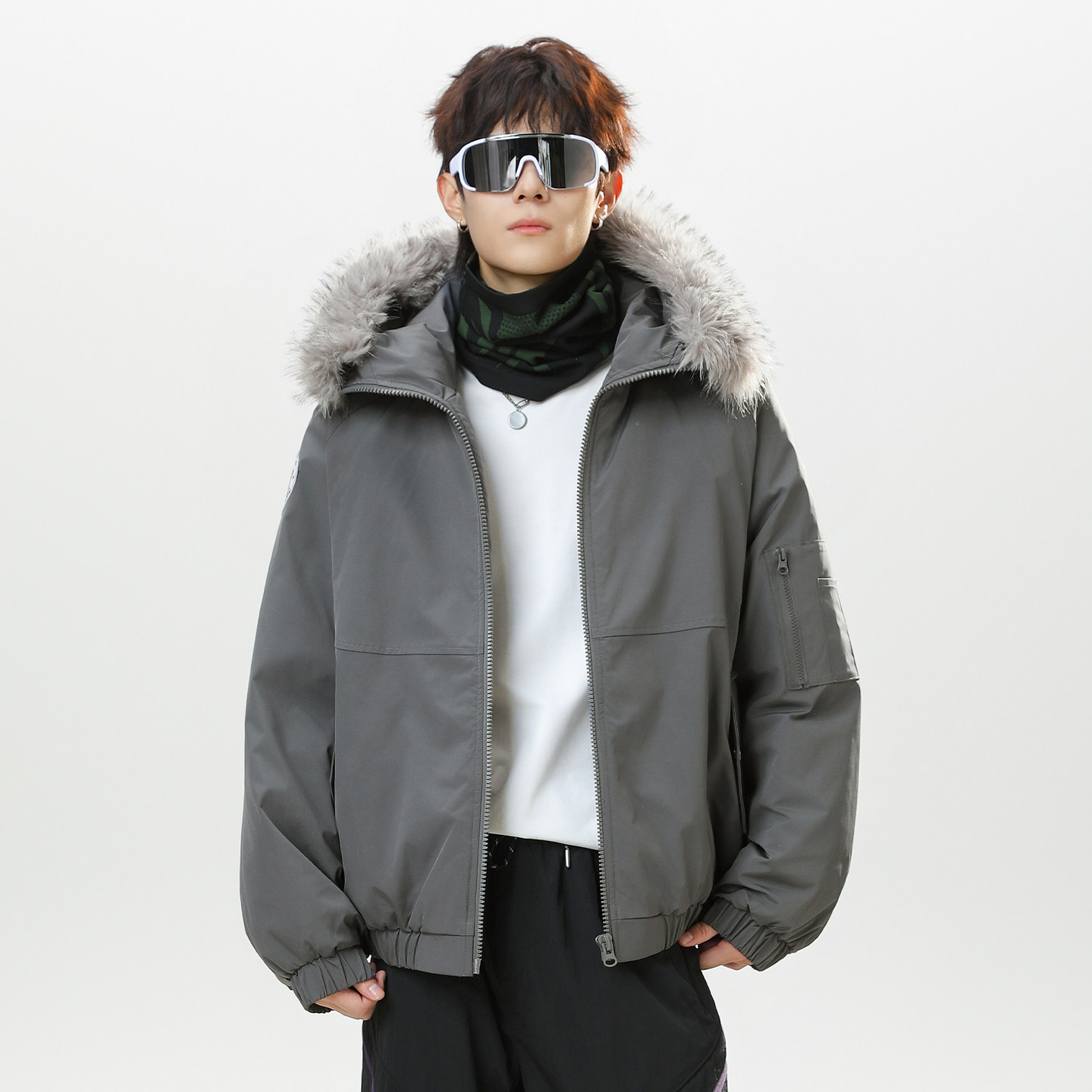 STA冬季男士毛领连帽棉衣加厚保暖宽松休闲棉服工装外套极简百搭,淘宝优惠券,粉丝福利购,淘宝优惠卷