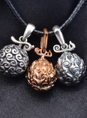 原创动漫设计龙珠超黑暗悟空超级赛亚人银饰时光戒指同款情侣吊坠