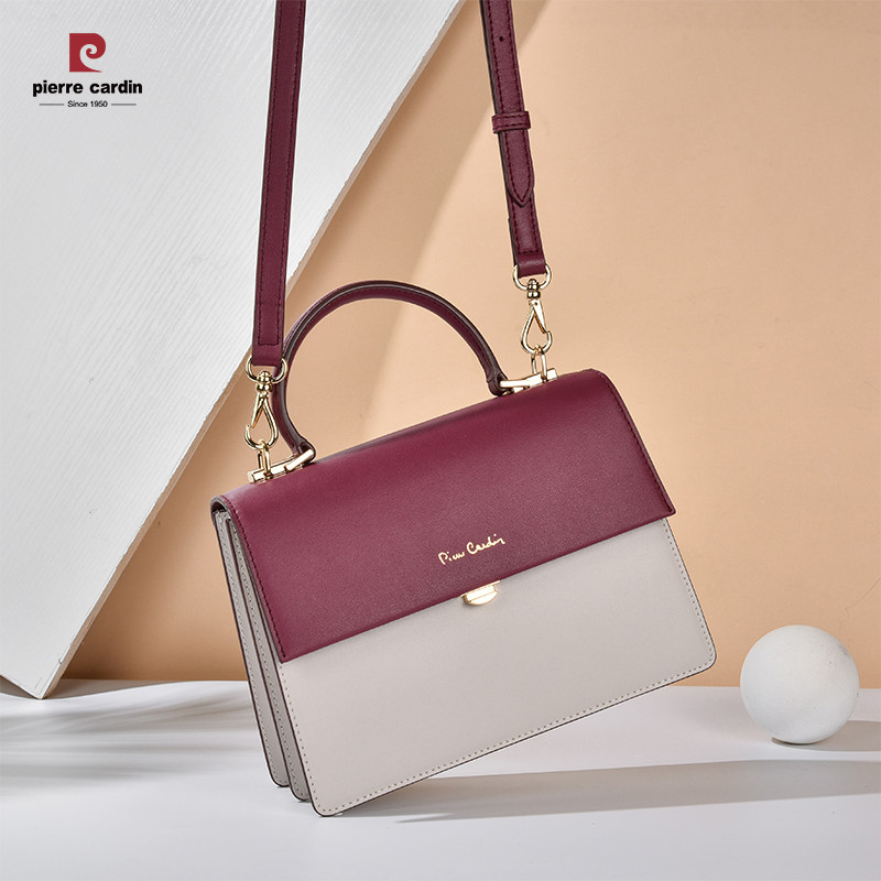 皮尔卡丹2022新款轻奢手提单肩包 皮尔卡丹女包女士包袋
