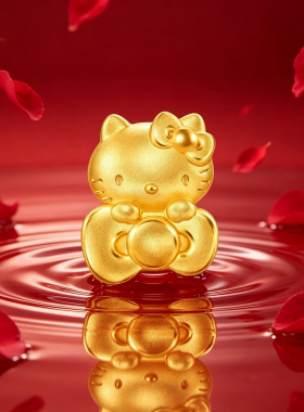 hellokitty猫手链转运珠本命年红绳手串金包银送女友闺蜜生日礼物