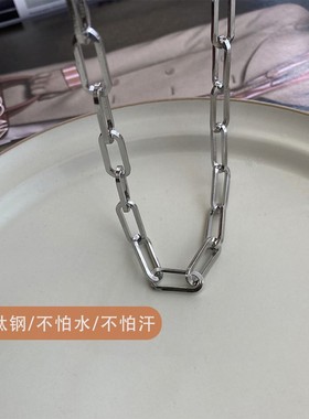 银色素链项链基础款不挑搭配