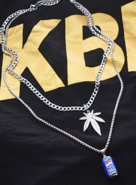 欧美时尚可乐罐吊坠男士个性