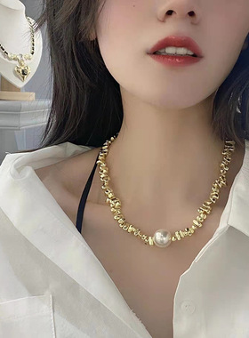 方块碎银子项链轻奢小众