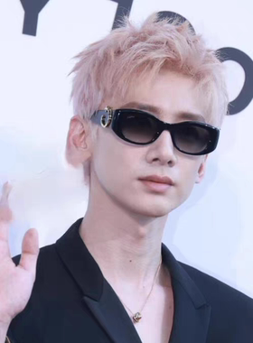 白敬亭同款眼镜环豹子装饰太阳镜墨镜男女猫眼INS嘻哈rappr个性潮