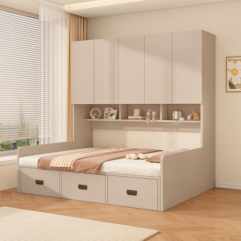 衣柜床一体小户型榻榻米衣柜卧室实木儿童床多功能书桌衣柜储物床,淘宝优惠券,粉丝福利购,淘宝优惠卷