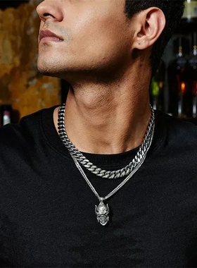 钛钢古巴链情侣款不掉色