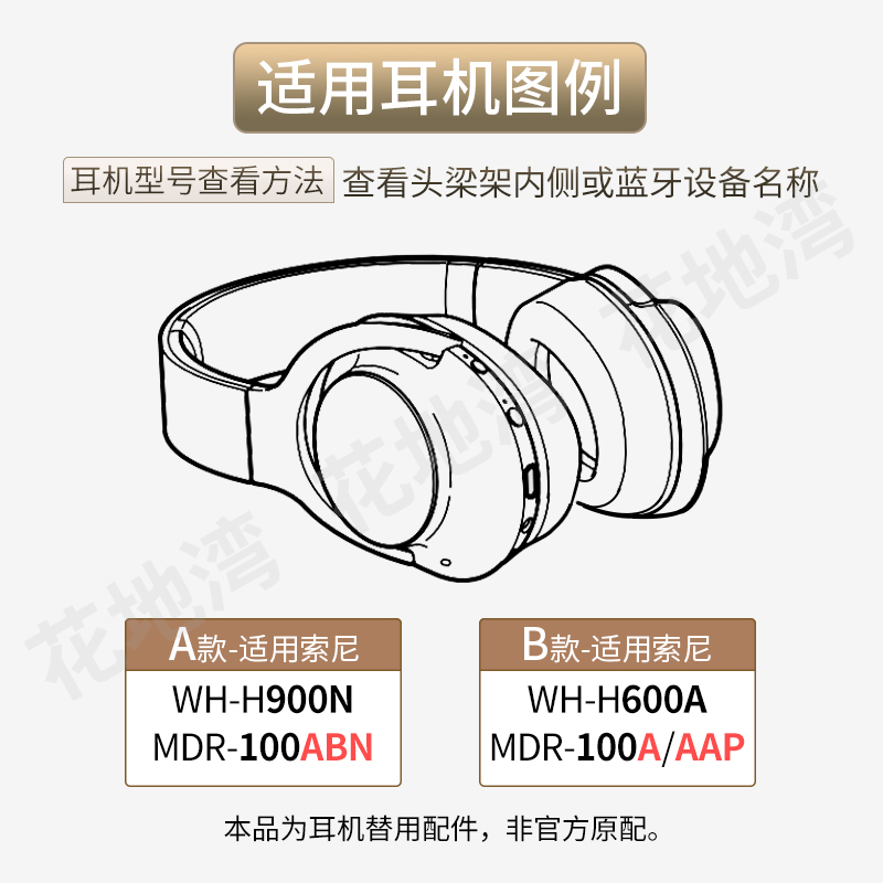 适用索尼WH-H900N耳罩MDR-100ABN头横梁垫海绵套头戴式耳机套配件 - 图0